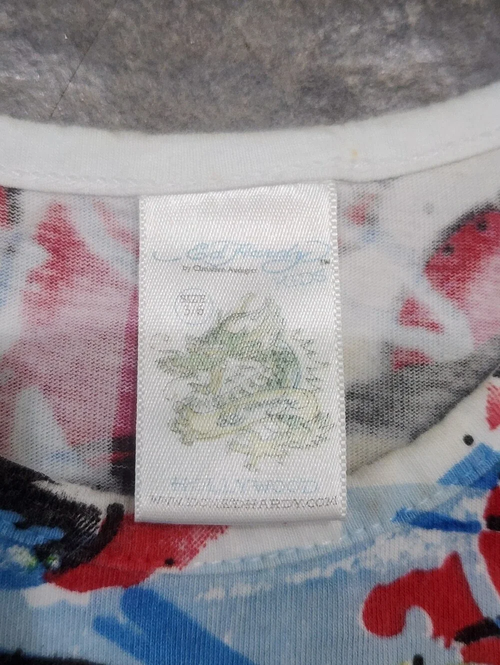 Vintage Y2K Ed Hardy Kids Size 3/6 Months Christian Audigier Graffiti Romper